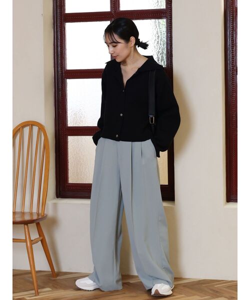 LAGUNAMOON(ラグナムーン)の「ジャケットデザインニットカーディガン(カーディガン/ボレロ・レディース・ブラック/モカ・FREE)」の4枚目の写真