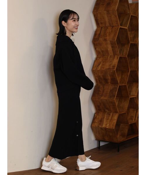 LAGUNAMOON(ラグナムーン)の「ジャケットデザインニットカーディガン(カーディガン/ボレロ・レディース・ブラック/モカ・FREE)」の11枚目の写真