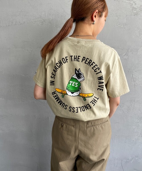 The Endless Summer（エンドレスサマー）の「[The Endless Summer/エンドレスサマー] 別注 サークルBUHI バックプリントTシャツ（Tシャツ/カットソー・レディース・ピンク/ブラック/ホワイト/ベージュ・XL/M/S/L）」の13枚目の写真
