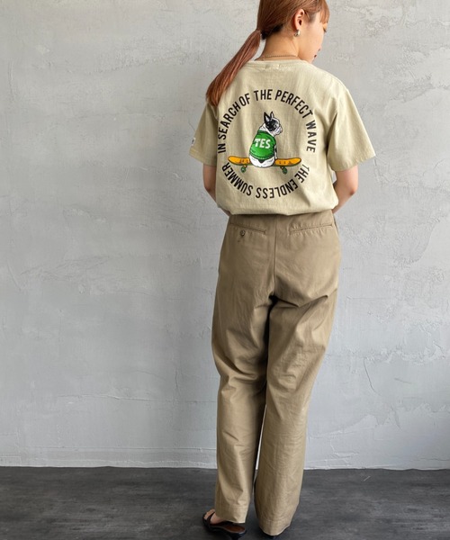 The Endless Summer（エンドレスサマー）の「[The Endless Summer/エンドレスサマー] 別注 サークルBUHI バックプリントTシャツ（Tシャツ/カットソー・レディース・ピンク/ブラック/ホワイト/ベージュ・XL/M/S/L）」の16枚目の写真