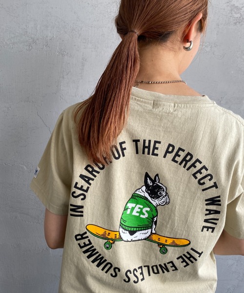 The Endless Summer（エンドレスサマー）の「[The Endless Summer/エンドレスサマー] 別注 サークルBUHI バックプリントTシャツ（Tシャツ/カットソー・レディース・ピンク/ブラック/ホワイト/ベージュ・XL/M/S/L）」の21枚目の写真