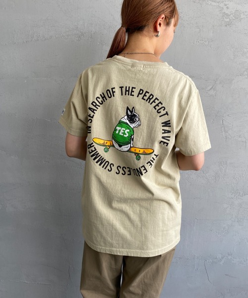 The Endless Summer（エンドレスサマー）の「[The Endless Summer/エンドレスサマー] 別注 サークルBUHI バックプリントTシャツ（Tシャツ/カットソー・レディース・ピンク/ブラック/ホワイト/ベージュ・XL/M/S/L）」の19枚目の写真