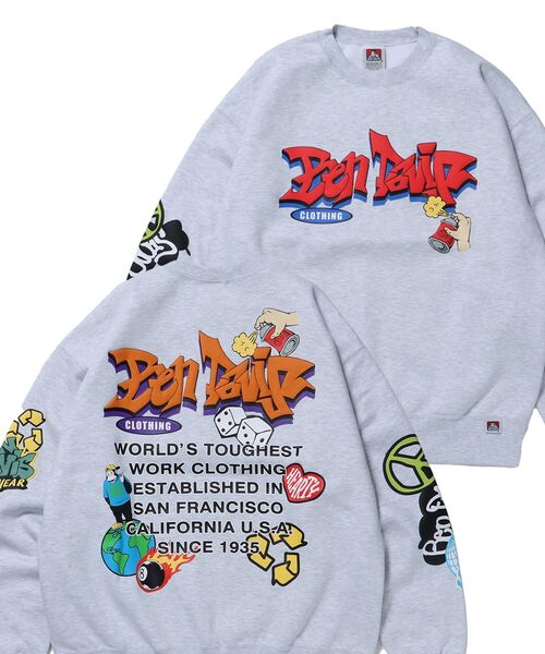 BEN DAVIS（ベンデイビス）の「【BEN DAVIS(ベンデイビス)】 ARTS IN TOWN CREW / ロゴ ビッグ スウェット クルーネック（スウェット・メンズ・オフホワイト/ブルー系その他2/マスタード/ブラック・LARGE/MEDIUM/X-LARGE）」の17枚目の写真