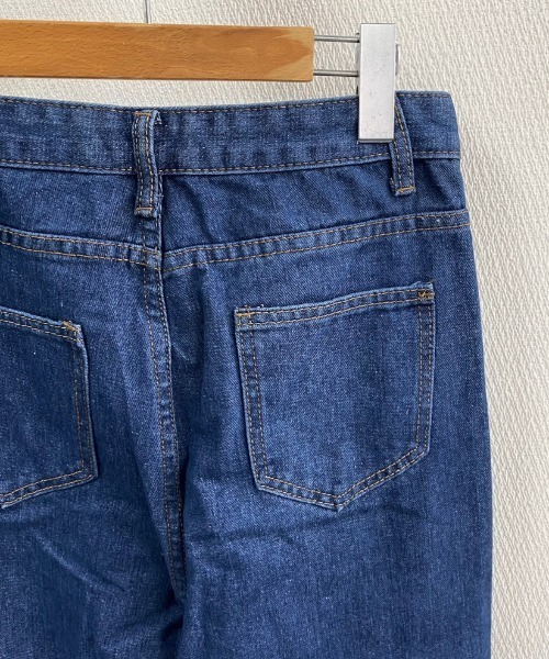 セール】切り込みデザインゆったりデニム（デニムパンツ）｜LADY