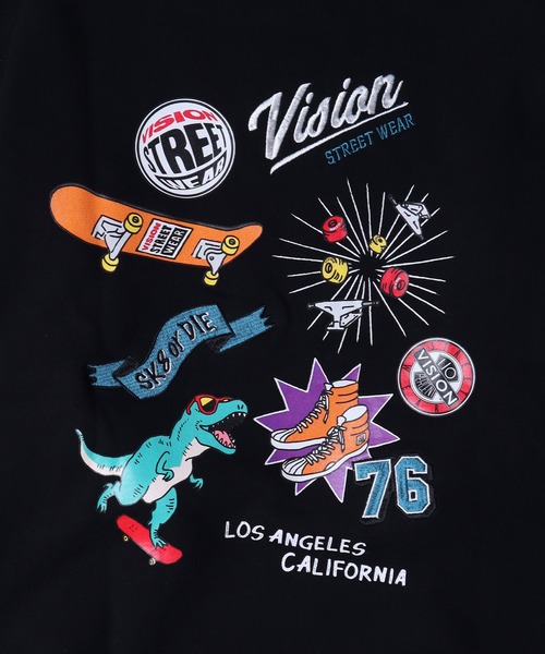 VISION STREET WEAR（ヴィジョンストリートウェア）の「【VISION STREET WEAR】マルチイラストスウェットプルオーバー（スウェット・レディース・ブラック/ブラウン/オフホワイト・MEDIUM/LARGE/X-LARGE）」の8枚目の写真