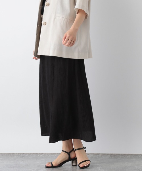 GLOBAL WORK（グローバルワーク）の「シャーリングフレアスカート/964068（スカート・レディース・ブラック/グリーン系その他7/ダークブラウン・MEDIUM/LARGE）」の12枚目の写真