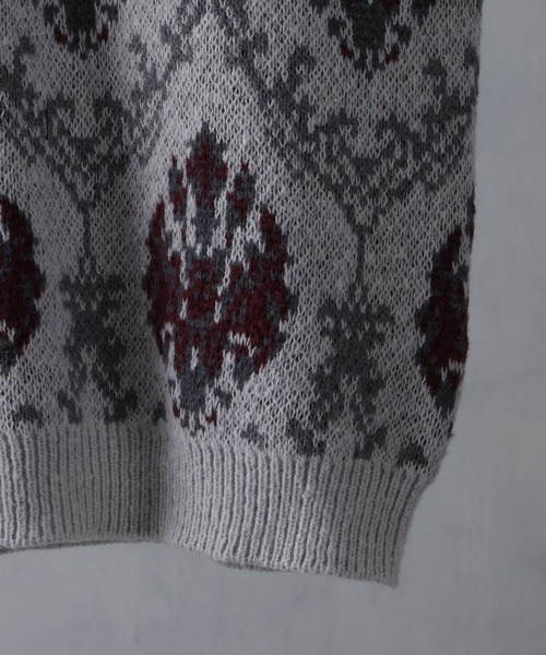 総柄　スペイン製　クルミボタン　アクリル　モヘア　カーディガン モヘアミックスカーディガン｜ニット｜CECIL McBEE(セシルマクビー