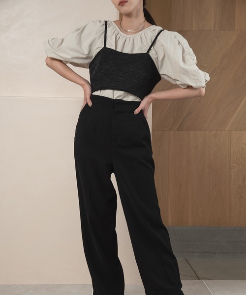 lawgy（ラウジー）の「raglan sleeve gather blouse / ラグランスリーブギャザーブラウス（シャツ/ブラウス・レディース・ホワイト/ベージュ・FREE）」の9枚目の写真
