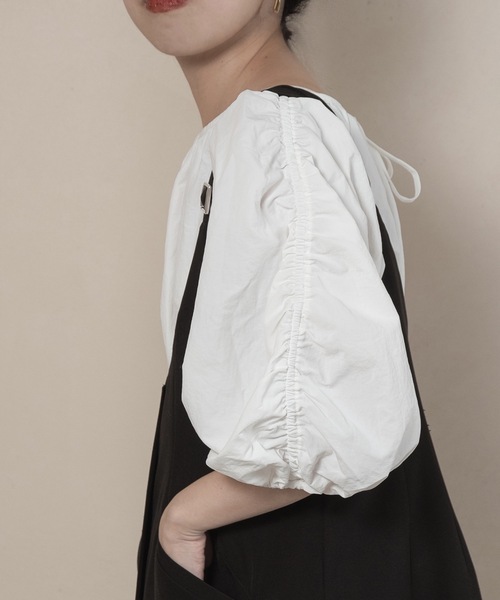 lawgy（ラウジー）の「raglan sleeve gather blouse / ラグランスリーブギャザーブラウス（シャツ/ブラウス・レディース・ホワイト/ベージュ・FREE）」の17枚目の写真