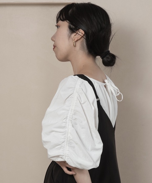 lawgy（ラウジー）の「raglan sleeve gather blouse / ラグランスリーブギャザーブラウス（シャツ/ブラウス・レディース・ホワイト/ベージュ・FREE）」の16枚目の写真