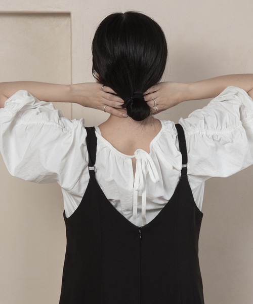 lawgy（ラウジー）の「raglan sleeve gather blouse / ラグランスリーブギャザーブラウス（シャツ/ブラウス・レディース・ホワイト/ベージュ・FREE）」の18枚目の写真