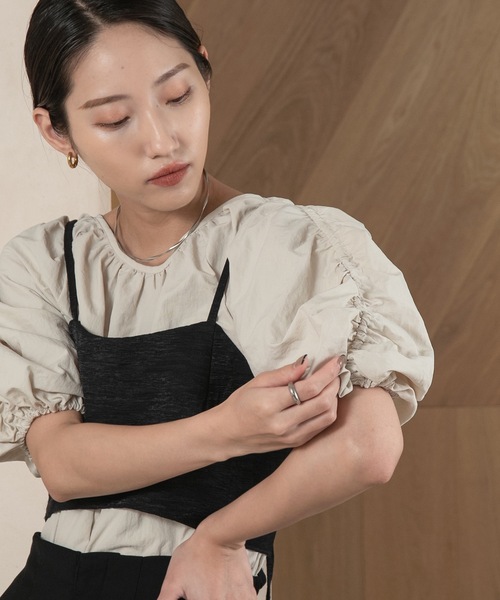 lawgy（ラウジー）の「raglan sleeve gather blouse / ラグランスリーブギャザーブラウス（シャツ/ブラウス・レディース・ホワイト/ベージュ・FREE）」の10枚目の写真