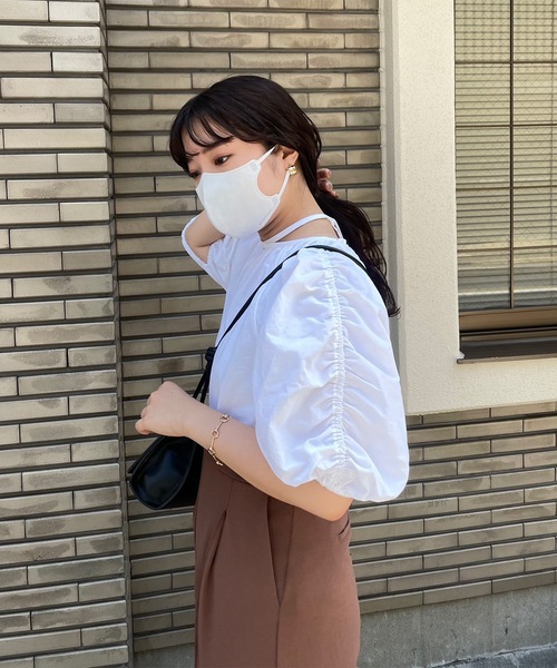 lawgy（ラウジー）の「raglan sleeve gather blouse / ラグランスリーブギャザーブラウス（シャツ/ブラウス・レディース・ホワイト/ベージュ・FREE）」の21枚目の写真