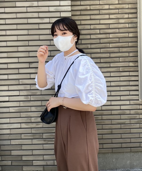 lawgy（ラウジー）の「raglan sleeve gather blouse / ラグランスリーブギャザーブラウス（シャツ/ブラウス・レディース・ホワイト/ベージュ・FREE）」の22枚目の写真