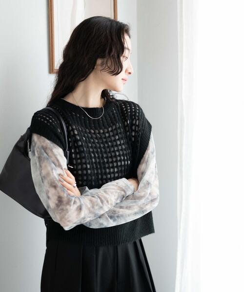 WEGO（ウィゴー）の「WEGO/メッシュニットベスト（ベスト・レディース・ブラウン/ブラック・FREE）」の16枚目の写真