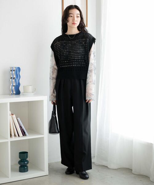 WEGO（ウィゴー）の「WEGO/メッシュニットベスト（ベスト・レディース・ブラウン/ブラック・FREE）」の17枚目の写真