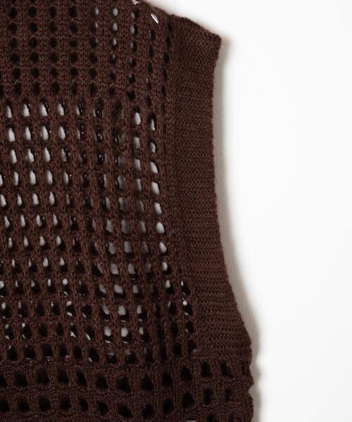 WEGO（ウィゴー）の「WEGO/メッシュニットベスト（ベスト・レディース・ブラウン/ブラック・FREE）」の21枚目の写真