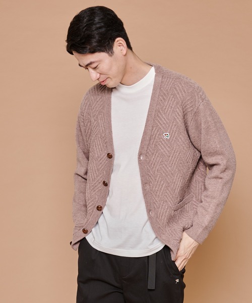 Arnold Palmer（アーノルドパーマー）の「ジオメトリック ニットカーディガン（カーディガン/ボレロ・メンズ・ブラック/キャメル・M/L/LL）」の2枚目の写真