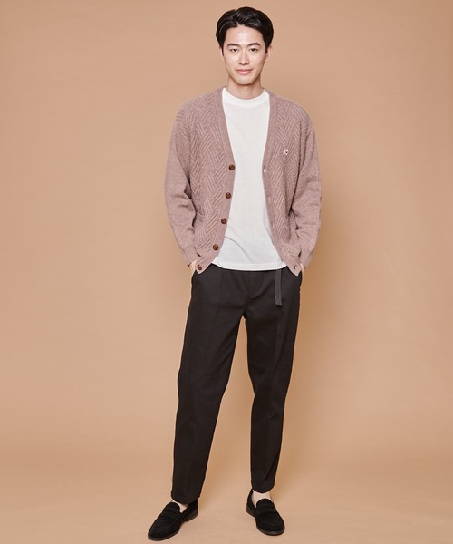 Arnold Palmer（アーノルドパーマー）の「ジオメトリック ニットカーディガン（カーディガン/ボレロ・メンズ・ブラック/キャメル・M/L/LL）」の14枚目の写真