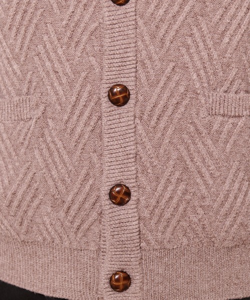 Arnold Palmer（アーノルドパーマー）の「ジオメトリック ニットカーディガン（カーディガン/ボレロ・メンズ・ブラック/キャメル・M/L/LL）」の5枚目の写真