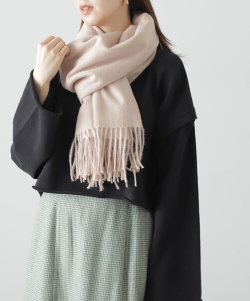 FREE'S MART(フリーズマート)の「◆ソフトストール(マフラー・レディース・ホワイト/ベージュ/オレンジ/ネイビー・フリ-)」の3枚目の写真