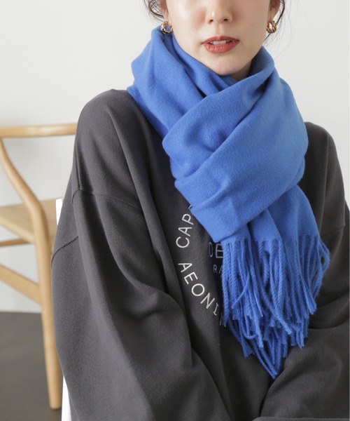 FREE'S MART(フリーズマート)の「◆ソフトストール(マフラー・レディース・ホワイト/ベージュ/オレンジ/ネイビー・フリ-)」の1枚目の写真