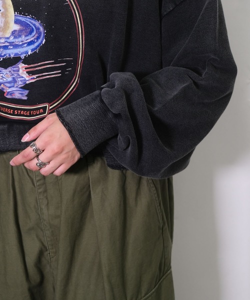 RAGEBLUE（レイジブルー）の「ボリューム袖ルーズロックスウェット（スウェット・レディース・ブラック/グレー/ピンク・FREE）」の16枚目の写真