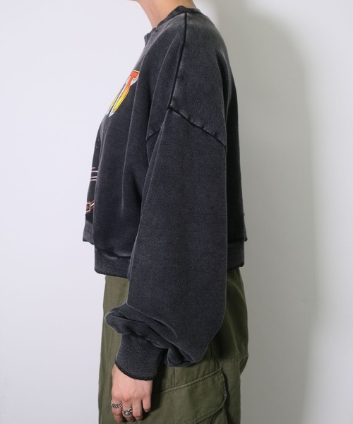 RAGEBLUE（レイジブルー）の「ボリューム袖ルーズロックスウェット（スウェット・レディース・ブラック/グレー/ピンク・FREE）」の13枚目の写真