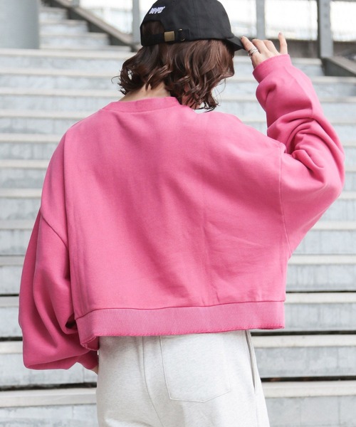 RAGEBLUE（レイジブルー）の「ボリューム袖ルーズロックスウェット（スウェット・レディース・ブラック/グレー/ピンク・FREE）」の22枚目の写真