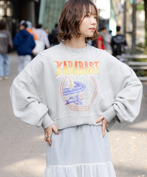 RAGEBLUE（レイジブルー）の「ボリューム袖ルーズロックスウェット（スウェット・レディース・ブラック/グレー/ピンク・FREE）」の9枚目の写真