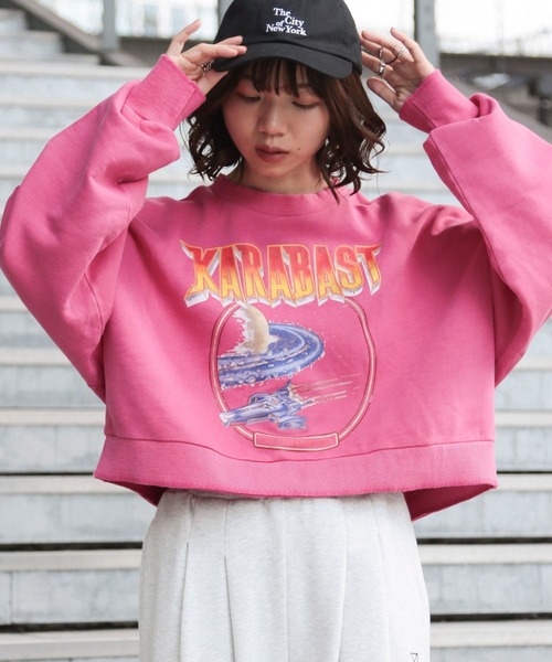 RAGEBLUE（レイジブルー）の「ボリューム袖ルーズロックスウェット（スウェット・レディース・ブラック/グレー/ピンク・FREE）」の10枚目の写真