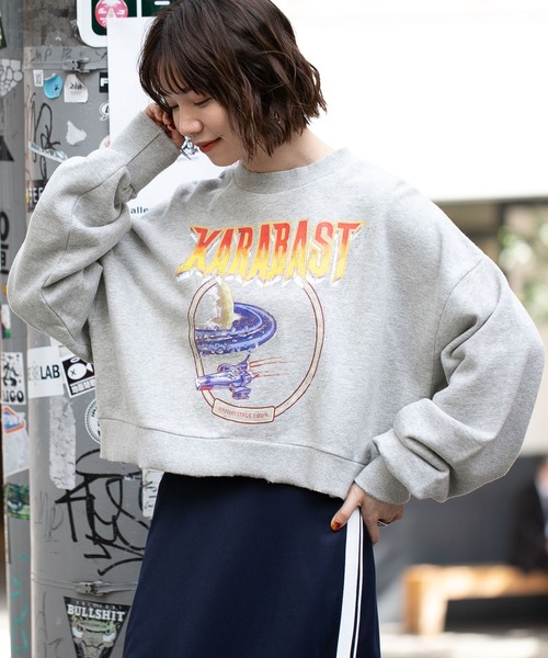 RAGEBLUE（レイジブルー）の「ボリューム袖ルーズロックスウェット（スウェット・レディース・ブラック/グレー/ピンク・FREE）」の11枚目の写真