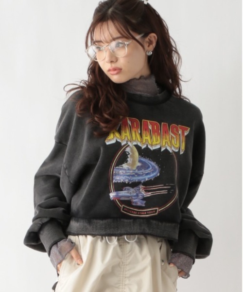 RAGEBLUE（レイジブルー）の「ボリューム袖ルーズロックスウェット（スウェット・レディース・ブラック/グレー/ピンク・FREE）」の12枚目の写真