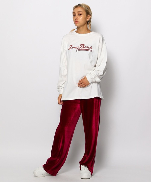 FOREVER 21（フォーエバー トゥエンティーワン）の「【2023AW】ベロアラインパンツ（その他パンツ・レディース・レッド/ネイビー/カーキ/ブラック・MEDIUM/LARGE）」の6枚目の写真