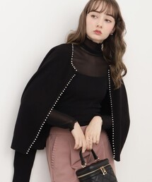 couture brooch | 【秋始まりの羽織に。】フェイクパールトリミングカーディガン(カーディガン/ボレロ)