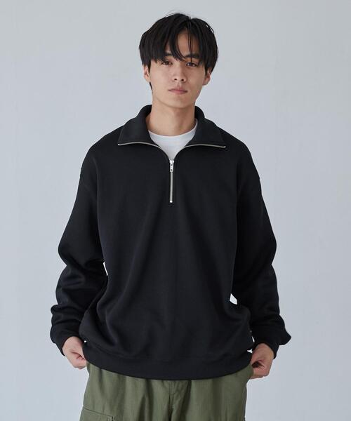 coen（コーエン）の「【RIB TECHシリーズ】Wフェイスハーフジップスウェット（スウェット・メンズ・オリーブ/ベージュ/ブラック・XL/S/M/L）」の10枚目の写真