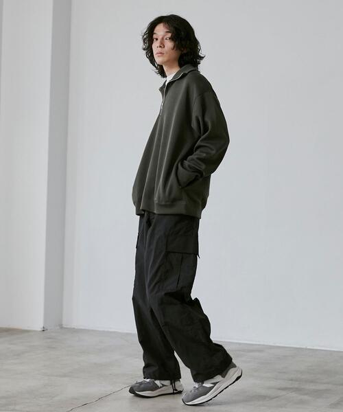 coen（コーエン）の「【RIB TECHシリーズ】Wフェイスハーフジップスウェット（スウェット・メンズ・オリーブ/ベージュ/ブラック・XL/S/M/L）」の13枚目の写真