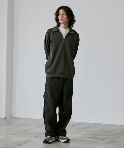 coen（コーエン）の「【RIB TECHシリーズ】Wフェイスハーフジップスウェット（スウェット・メンズ・オリーブ/ベージュ/ブラック・XL/S/M/L）」の15枚目の写真