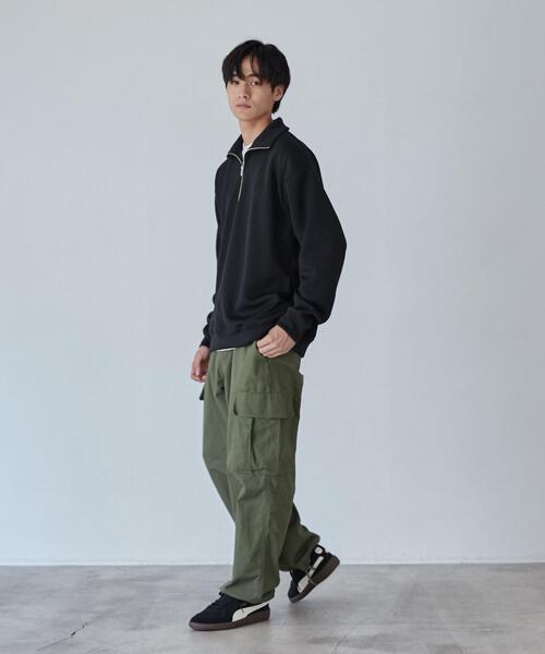 coen（コーエン）の「【RIB TECHシリーズ】Wフェイスハーフジップスウェット（スウェット・メンズ・オリーブ/ベージュ/ブラック・XL/S/M/L）」の19枚目の写真