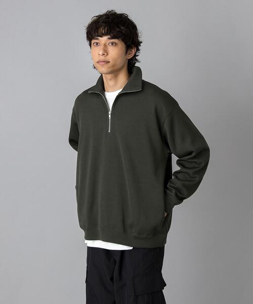 coen（コーエン）の「【RIB TECHシリーズ】Wフェイスハーフジップスウェット（スウェット・メンズ・オリーブ/ベージュ/ブラック・XL/S/M/L）」の22枚目の写真