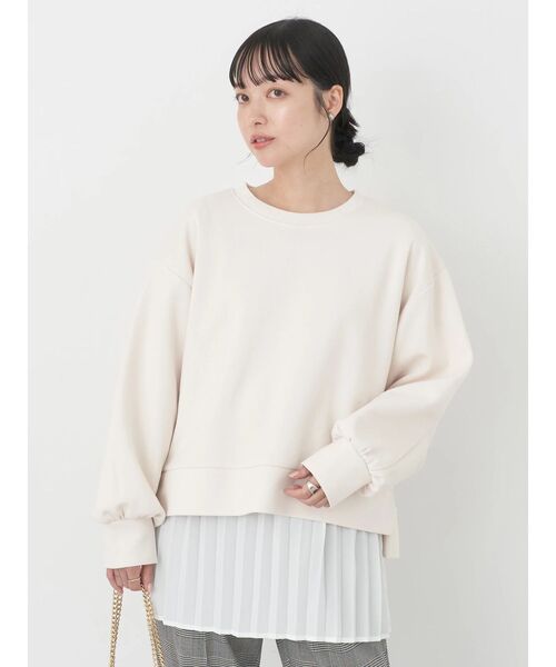 earth music&ecology（アースミュージックアンドエコロジー）の「ダンボールプルオーバー（Tシャツ/カットソー・レディース・アイボリー/サックスブルー/イエロー/ラベンダー/ダークグレー/ブラウン・FREE）」の12枚目の写真