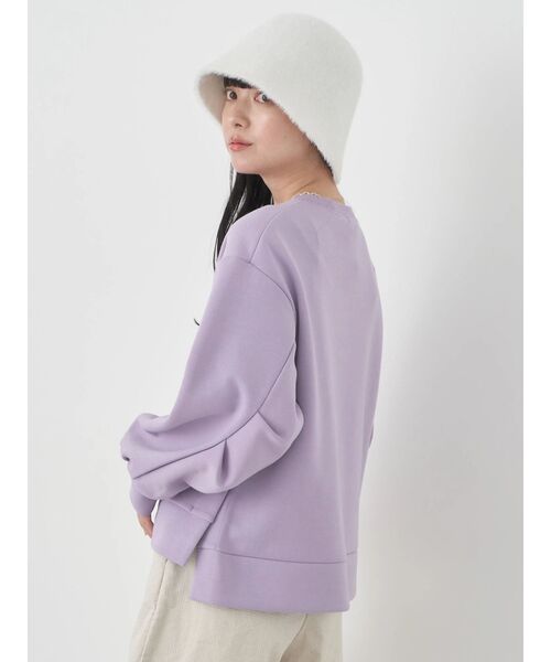 earth music&ecology（アースミュージックアンドエコロジー）の「ダンボールプルオーバー（Tシャツ/カットソー・レディース・アイボリー/サックスブルー/イエロー/ラベンダー/ダークグレー/ブラウン・FREE）」の17枚目の写真