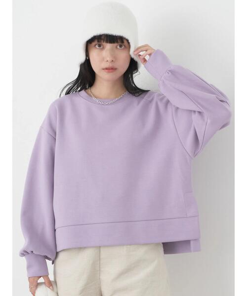 earth music&ecology（アースミュージックアンドエコロジー）の「ダンボールプルオーバー（Tシャツ/カットソー・レディース・アイボリー/サックスブルー/イエロー/ラベンダー/ダークグレー/ブラウン・FREE）」の5枚目の写真