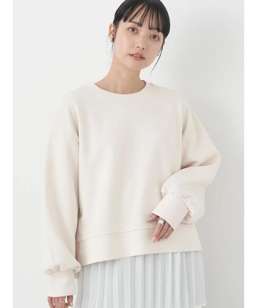 earth music&ecology（アースミュージックアンドエコロジー）の「ダンボールプルオーバー（Tシャツ/カットソー・レディース・アイボリー/サックスブルー/イエロー/ラベンダー/ダークグレー/ブラウン・FREE）」の2枚目の写真