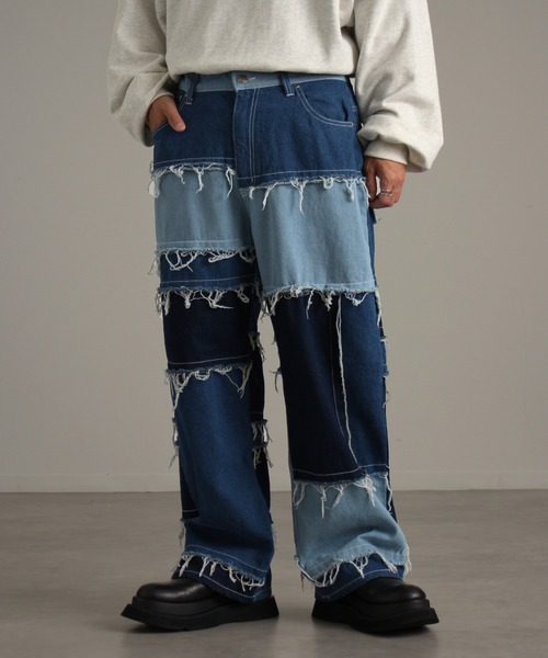 ★専用です★デニムリメイク リメイク風デニムタイトスカート / セットアップ対応（12-50FG05