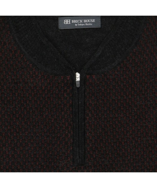 Pitta Re:)（ピッタリ）の「キーネックジップ ニットベスト（ベスト・メンズ・ブラック/ネイビー・M/L/LL）」の4枚目の写真