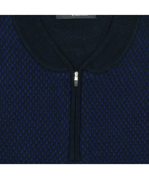 Pitta Re:)（ピッタリ）の「キーネックジップ ニットベスト（ベスト・メンズ・ブラック/ネイビー・M/L/LL）」の6枚目の写真