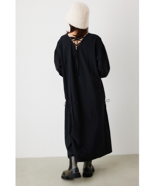 RODEO CROWNS WIDE BOWL（ロデオクラウンズワイドボウル）の「2WAY シャーリングロングワンピース（ワンピース・レディース・チャコールグレー/オフホワイト/オレンジ・FREE）」の22枚目の写真