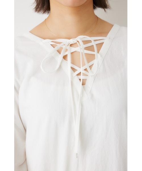 RODEO CROWNS WIDE BOWL（ロデオクラウンズワイドボウル）の「2WAY シャーリングロングワンピース（ワンピース・レディース・チャコールグレー/オフホワイト/オレンジ・FREE）」の14枚目の写真