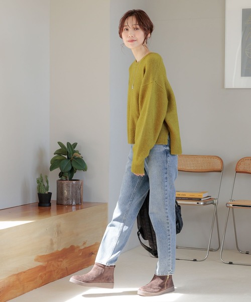 GLOBAL WORK(グローバルワーク)の「フワフワHug meクルーネックプルオーバー/906701(ニット/セーター・レディース・グリーン系その他/ブラック/グレイッシュベージュ/イエロー系その他/レッド系その他/グレー/オフホワイト・FREE/SHORT)」の14枚目の写真